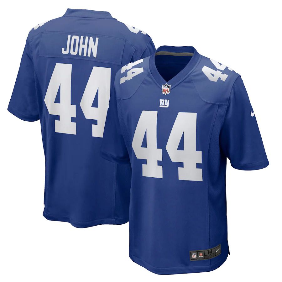 Men New York Giants #44 Rysen John Nike Royal Game NFL Jersey